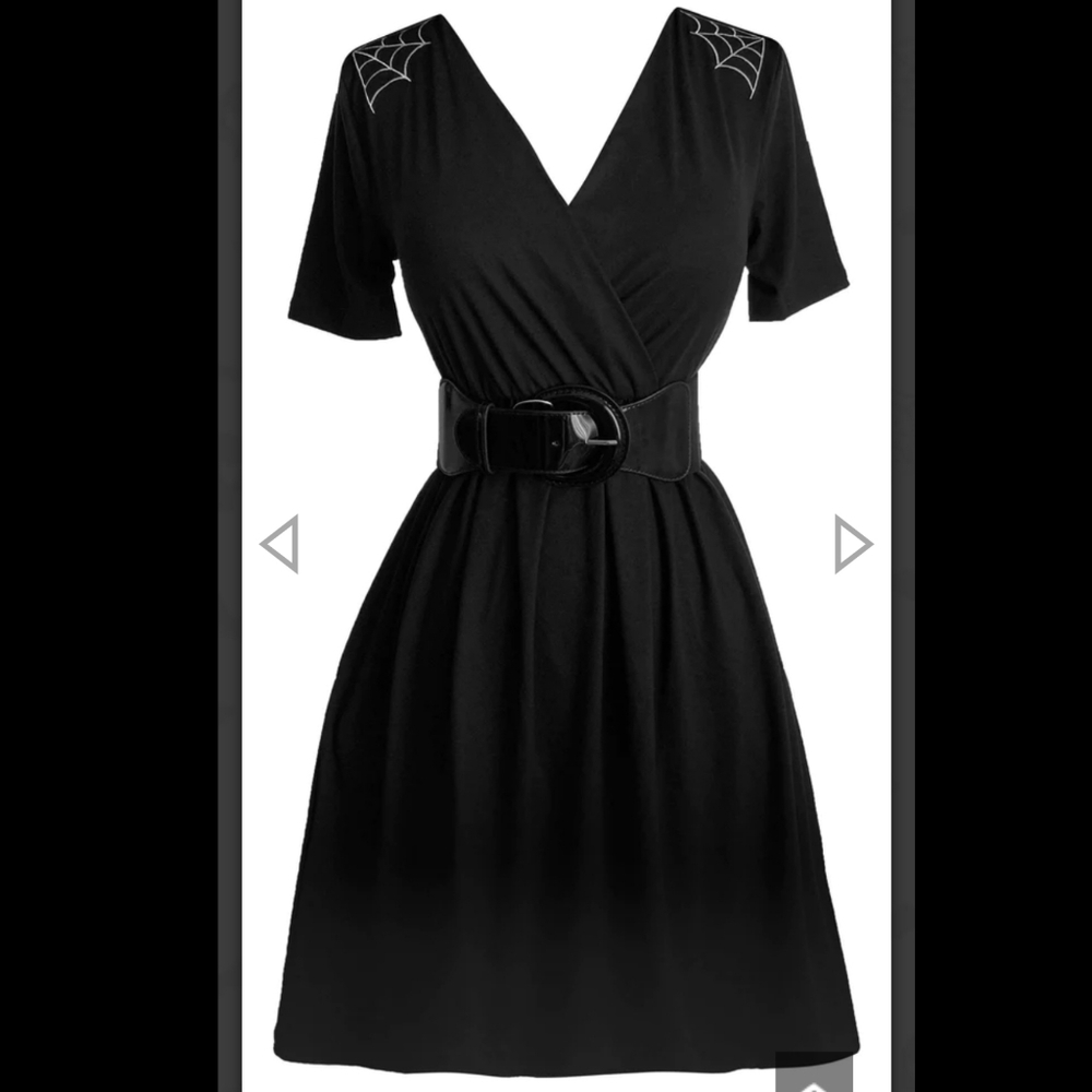 Goth pinup Halloween spiderweb retro dress